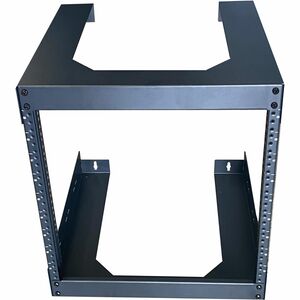 4XEM 9U 18" Deep Wall Mount for Switches and Rackmount Networking Equipment- Black