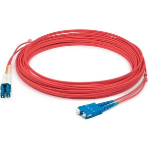 AddOn 7m LC (Male) to SC (Male) Red OS2 Duplex Fiber OFNR (Riser-Rated) Patch Cable