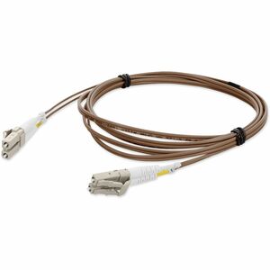 AddOn 1m LC (Male) to LC (Male) Brown OM1 Duplex PVC Fiber Patch Cable