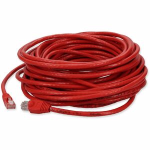 AddOn 25ft RJ-45 (Male) to RJ-45 (Male) Red Cat6 Crossover UTP PVC Copper Patch Cable