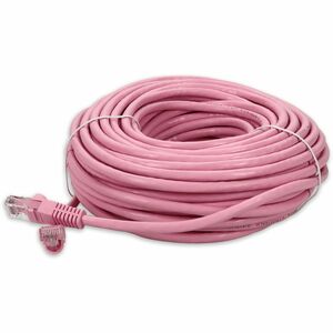 AddOn 51ft RJ-45 (Male) to RJ-45 (Male) Pink Cat6 UTP PVC Copper Patch Cable