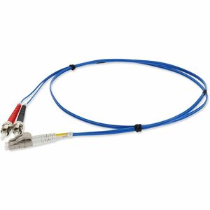 AddOn 3m ST to LC Blue OM1 Duplex OFNR (Riser-Rated) MMF (Multi Mode) Fiber Patch Cable, 62.5/125