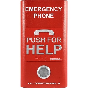 Viking Electronics E-1600-RD-IPEWP IP Phone - Corded - Wall Mountable - Red