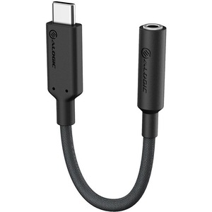 ALOGIC Elements PRO 10cm USB-C to 3.5mm Audio Adapter - Black