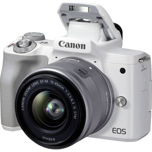 Canon EOS M50 Mark II 24.1 Megapixel Mirrorless Camera with Lens - 0.59" - 1.77" - White