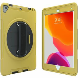 CTA Digital: Protective Case with Build in 360? Rotatable Grip Kickstand for iPad 7th & 8th Gen 10.2?, iPad Air 3 & iPad Pro 10.5?, Yellow