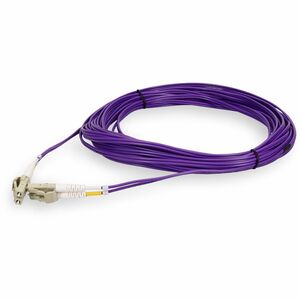 AddOn 1m LC to LC Purple OM4 Duplex OFNR (Riser-Rated) MMF (Multi Mode) Fiber Patch Cable, 50/125