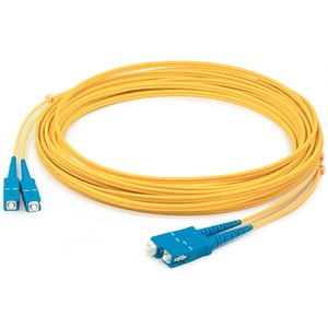 AddOn 30m SC (Male) to SC (Male) Straight Yellow OS2 Duplex Plenum Fiber Patch Cable