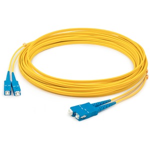 AddOn 31m SC (Male) to SC (Male) Straight Yellow OS2 Duplex Plenum Fiber Patch Cable