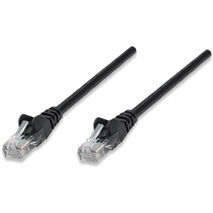 Intellinet Network Patch Cable, Cat5e, 2m, Black, CCA, U/UTP, PVC, RJ45, Gold Plated Contacts, Snagless, Booted, Lifetime Warranty, Polybag