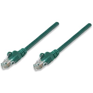 Intellinet Network Patch Cable, Cat5e, 2m, Green, CCA, U/UTP, PVC, RJ45, Gold Plated Contacts, Snagless, Booted, Lifetime Warranty, Polybag