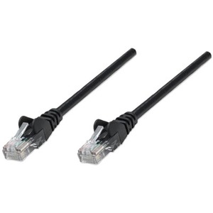 Intellinet Network Patch Cable, Cat5e, 3m, Black, CCA, U/UTP, PVC, RJ45, Gold Plated Contacts, Snagless, Booted, Lifetime Warranty, Polybag