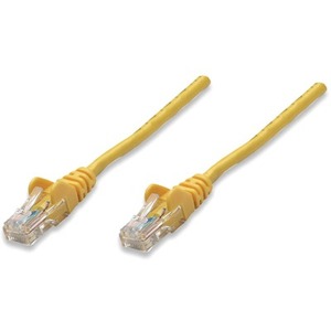 Intellinet Network Patch Cable, Cat5e, 3m, Yellow, CCA, U/UTP, PVC, RJ45, Gold Plated Contacts, Snagless, Booted, Lifetime Warranty, Polybag