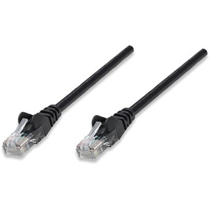 Intellinet Network Patch Cable, Cat5e, 5m, Black, CCA, U/UTP, PVC, RJ45, Gold Plated Contacts, Snagless, Booted, Lifetime Warranty, Polybag