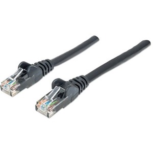 Intellinet Network Patch Cable, Cat6, 1m, Black, CCA, U/UTP, PVC, RJ45, Gold Plated Contacts, Snagless, Booted, Lifetime Warranty, Polybag