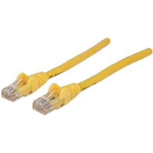 Intellinet Network Patch Cable, Cat6, 2m, Yellow, CCA, U/UTP, PVC, RJ45, Gold Plated Contacts, Snagless, Booted, Lifetime Warranty, Polybag