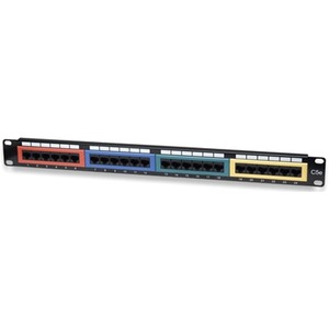 Intellinet Patch Panel, Cat5e, UTP, 24-Port, 1U, Colour-Coded