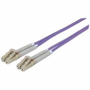 Fiber Optic Patch Cable, OM4, LC/LC, 3m, Violet, Duplex, Multimode, 50/125 µm, LSZH, Fibre, Lifetime Warranty