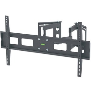 Manhattan TV & Monitor Mount, Corner Wall, Full Motion, 1 screen, Screen Sizes: 37-75" , Black, VESA 200x200 to 800x400mm, Max 60kg, LFD, Tilt & Swivel with 3 Pivots, Lifetime Warranty