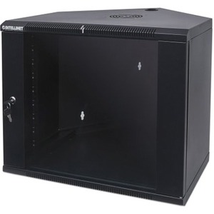 Intellinet Network Cabinet, Wall Mount Corner, 6U, 600mm Depth, Black, Assembled, Max 60kg, 19" , Three Year Warranty