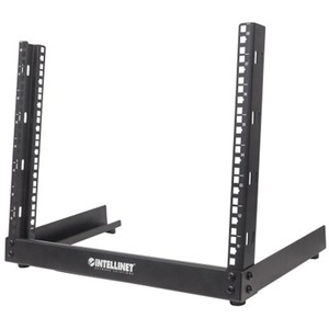 Intellinet Network Rack, Open Frame (Desktop), 12U, Flatpack, Black, 19" , Three Year Warranty