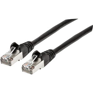 Intellinet Cat6a S/FTP Patch Cable, 25 ft., Black