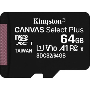 Kingston Canvas Select Plus 64 GB Class 10/UHS-I (U1) microSDXC