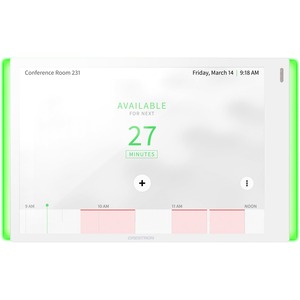 Crestron 7 in. Room Scheduling Touch Screen, White Smooth, with Light Bar