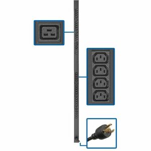 Tripp Lite PDU Basic 32 C13 6 C19 3.3/3.8kW 208/240V L6-20P 10ft Cord 0URM