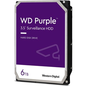 Vivotek Purple WD60PURZ 6 TB Hard Drive - 3.5" Internal - SATA (SATA/600) - Conventional Magnetic Recording (CMR) Method - TAA Compliant