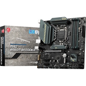 MSI MAG B560M BAZOOKA Desktop Motherboard - Intel B560 Chipset - Socket LGA-1200 - Intel Optane Memory Ready - Micro ATX