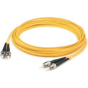 AddOn 63m ST (Male) to ST (Male) Straight Yellow OS2 Duplex Plenum Fiber Patch Cable