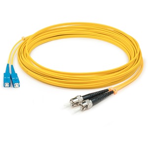 AddOn 47m SC (Male) to ST (Male) Straight Yellow OS2 Duplex Plenum Fiber Patch Cable