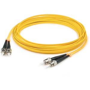 AddOn 90m ST (Male) to ST (Male) Straight Yellow OS2 Duplex LSZH Fiber Patch Cable