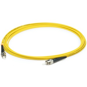 AddOn 50cm ST (Male) to ST (Male) Straight Yellow OS2 Simplex Plenum Fiber Patch Cable