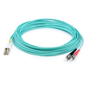 AddOn 59m LC (Male) to ST (Male) Straight Aqua OM4 Duplex LSZH Fiber Patch Cable