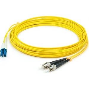 AddOn 59m LC (Male) to ST (Male) Straight Yellow OS2 Duplex LSZH Fiber Patch Cable