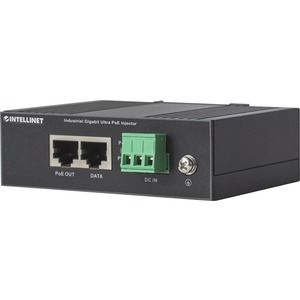 Intellinet Industrial Gigabit Ultra PoE Injector, 1 x 60 W Port, IEEE 802.3bt/at/af Power over Ethernet (Ultra POE/PoE+/PoE), Metal Housing