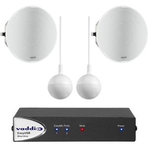 Vaddio EasyTALK USB Camera Audio Kit - Includes Ceiling Speakers, CeilingMIC Conferencing Microphone and EasyUSB Mixer