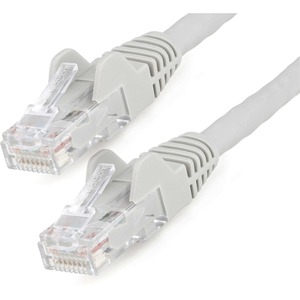 StarTech.com 1ft (30cm) CAT6 Ethernet Cable, LSZH (Low Smoke Zero Halogen) 10 GbE Snagless 100W PoE UTP RJ45 Gray Network Patch Cord, ETL