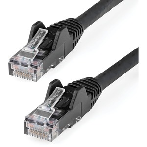 StarTech.com 3ft (90cm) CAT6 Ethernet Cable, LSZH (Low Smoke Zero Halogen) 10 GbE Snagless 100W PoE UTP RJ45 Black Network Patch Cord, ETL