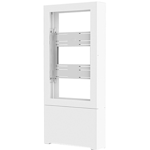 Chief Impact Floor Standing Back-to-Back Kiosk - Portrait 40" White