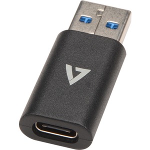 V7 USB A Male to USB-C Female USB 3.2 Gen2 10 Gbps Black