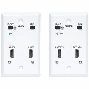 Tripp Lite HDMI Over Cat6 Extender Kit Wallplate Trans/Rec Dual Output 4K