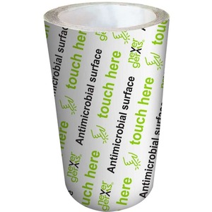 Antimicrobial Covers, Custom Application Roll - 4 Inch Roll, 4" x 96" , Antimicrobial Surface Graphic, Clear, 1 Roll