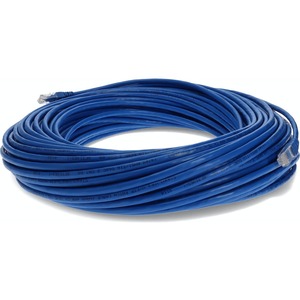 AddOn 300ft RJ-45 (Male) to RJ-45 (Male) Blue Cat6A UTP PVC Copper Patch Cable