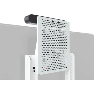 Heckler Design Mounting Panel for Camera, PTZ Camera, Video Conferencing Camera, Video Bar, Sound Bar Speaker, Video Conference Equipment, Power Strip, Control Panel - White