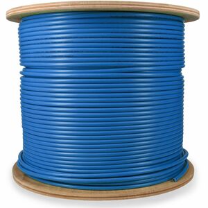 AddOn 1000ft Non-Terminated Blue Cat6A STP Plenum-Rated Copper Patch Cable