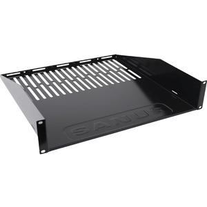 Sanus Component Series AV Rack Shelf - 2RU Vented Rack Shelf - Black