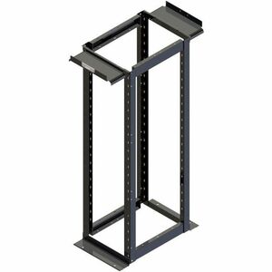 Ortronics MM20 4-Post Rack, 30" , 7 ft, 45 RU, Fixed Taped Rails, Black